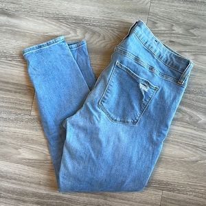 Gap Light Wash Distressed Skinny Jeans